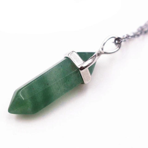 Pendentif Hexa "Connaissance" en Aventurine Verte