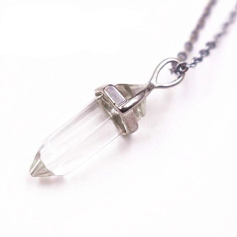 Pendentif Hexa "Amplification Énergétique" en Cristal de Roche