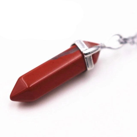 Pendentif Hexa "Anti-stress" en Jaspe Rouge