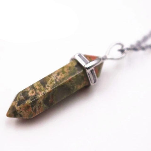 Pendentif Hexa "Anti-blocage" en Unakite