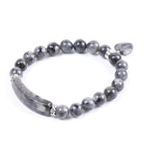 Bracelet Cœur "Protection Énergétique" en Larvikite