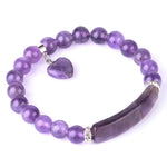Bracelet Cœur "Humilité" en Améthyste