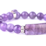 Bracelet Cœur "Humilité" en Améthyste
