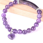 Bracelet Cœur "Humilité" en Améthyste