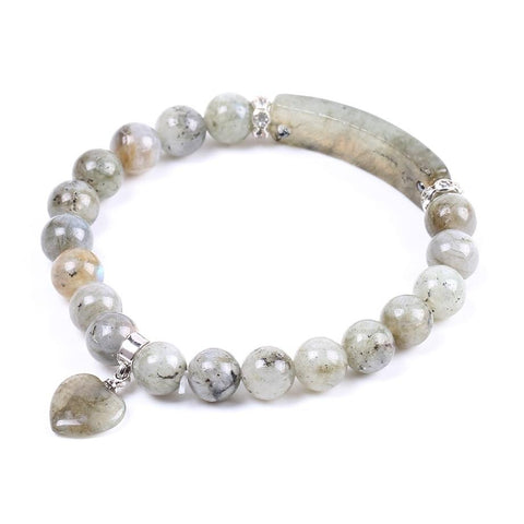 Bracelet Cœur "Bouclier de Protection" en Labradorite