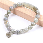 Bracelet Cœur "Bouclier de Protection" en Labradorite