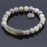 Bracelet Cœur "Bouclier de Protection" en Labradorite