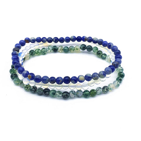Ensemble de 3 Mini Bracelets "Confiance et Stabilité"