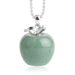 Pendentif Pomme "Connaissance" en Aventurine Verte