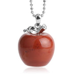 Pendentif Pomme "Anti-stress" en Jaspe Rouge