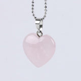 Pendentif Cœur "Tendresse" en Quartz Rose