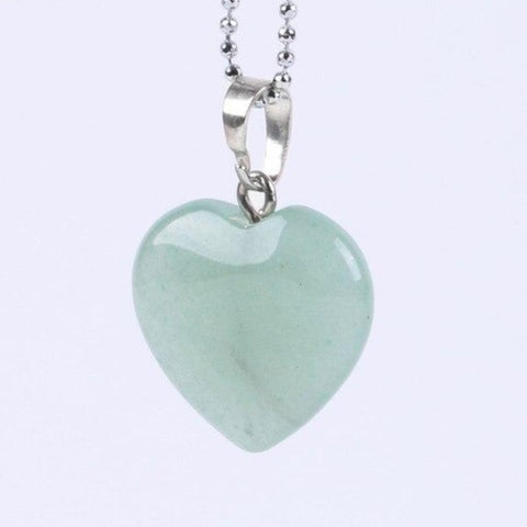 Pendentif Cœur "Connaissance" en Aventurine Verte