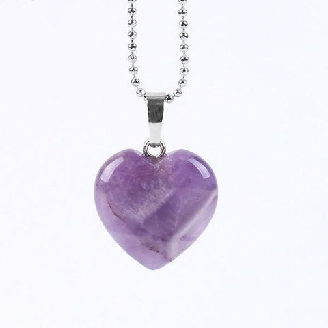 Pendentif Cœur "Humilité" en Améthyste