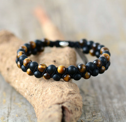 Bracelet bohème "Confiance et Volonté"