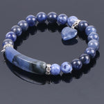 Bracelet Cœur "Stabilité" en Sodalite