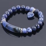 Bracelet Cœur "Stabilité" en Sodalite