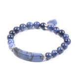 Bracelet Cœur "Stabilité" en Sodalite