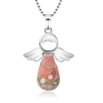 Pendentif Ange Gardien "Anti-blocage" en Unakite