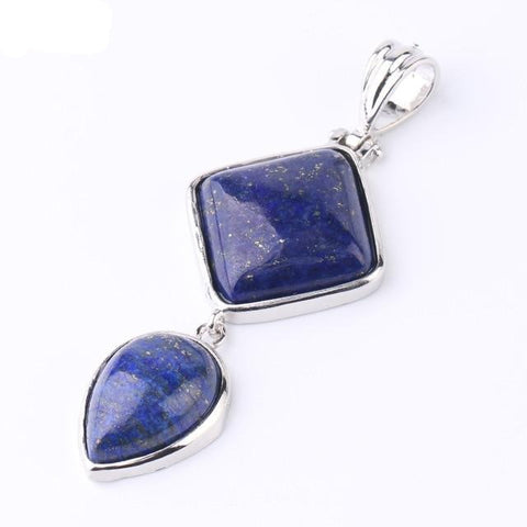 Pendentif Goutte & Losange "Regain de Confiance" en Lapis Lazuli