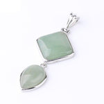 Pendentif Goutte & Losange "Connaissance" en Aventurine Verte