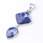 Pendentif Goutte & Losange "Stabilité" en Sodalite