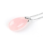 Pendentif Goutte "Tendresse" en Quartz Rose