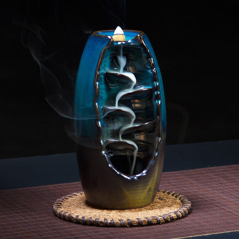 Brûleur d'Encens Cascade Bleu