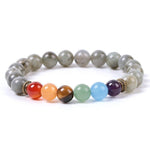 Bracelet "Protection et Guérison" 7 Chakras en Labradorite