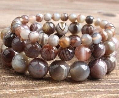 Bracelet "Anti-toxine" en Agate du Botswana