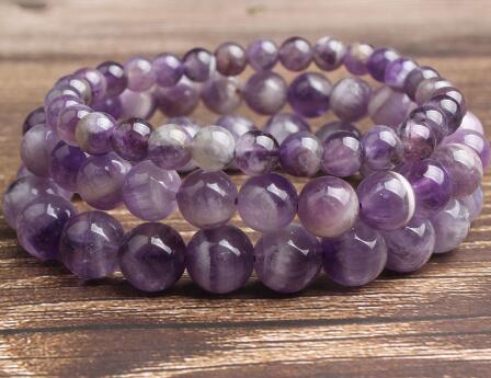Bracelet "Humilité" en Améthyste Rubanée