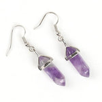 Boucles d'Oreilles Hexa "Humilité" en Améthyste