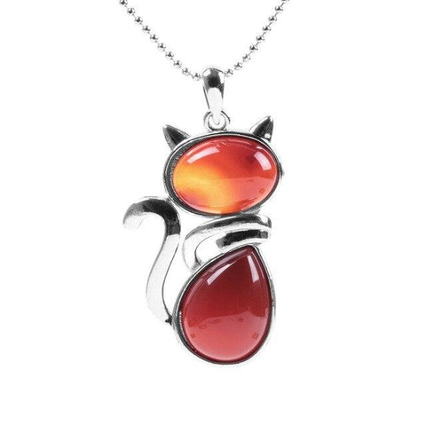 Pendentif Chat "Renforcement" en Cornaline