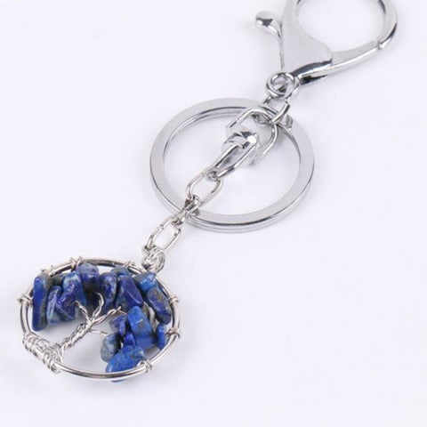 Porte-Clés Arbre de Vie "Regain de Confiance" en Lapis Lazuli