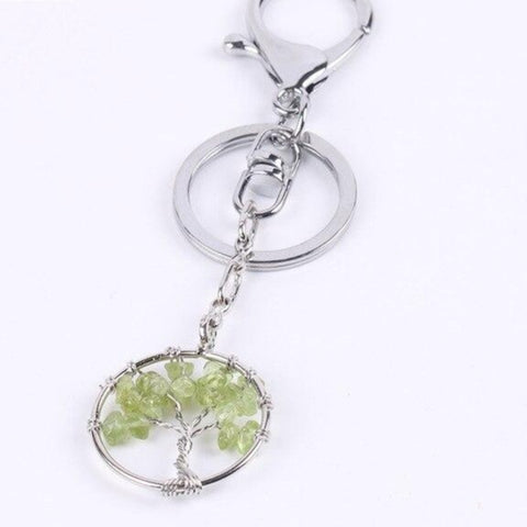 Porte-Clés Arbre de Vie "Honnêteté" en Jade