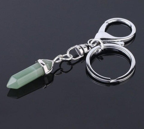 Porte-clés Hexa "Connaissance" en Aventurine Verte