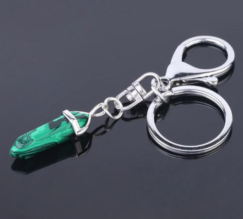 Porte-clés Hexa "Persuasion" en Malachite