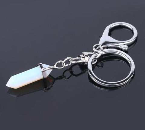 Porte-clés Hexa "Douceur" en Opale