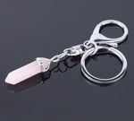 Porte-clés Hexa "Tendresse" en Quartz Rose