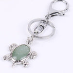Porte-Clé Tortue "Connaissance" en Aventurine Verte
