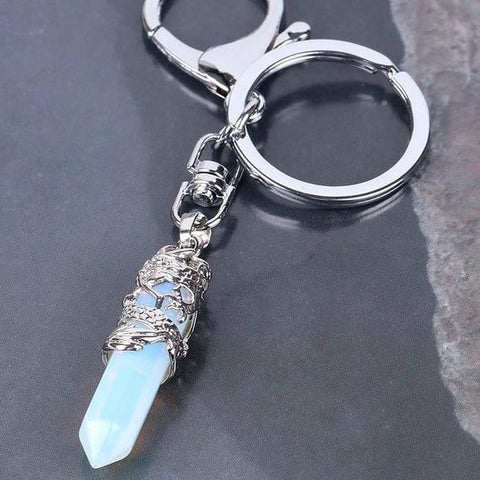 Porte-clés Dragon "Douceur" en Opale