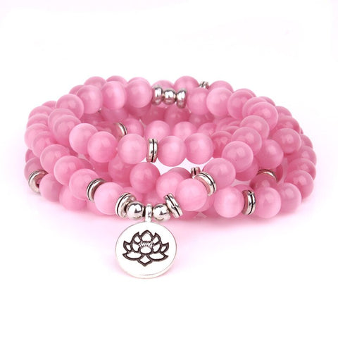 Mala Classique "Tendresse" en Quartz Rose de Madagascar