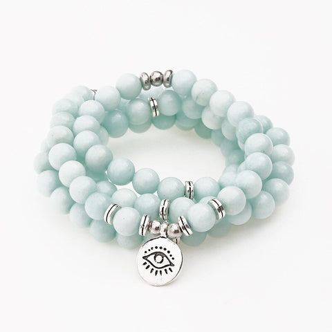 Mala Classique "Bonheur et Tendresse" en Amazonite du Brésil