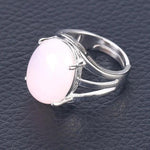 Bague Ovale "Tendresse" en Quartz Rose