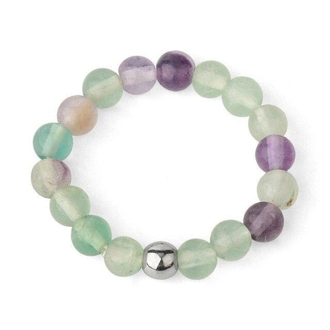 Bague Perle "Concentration" en Fluorite