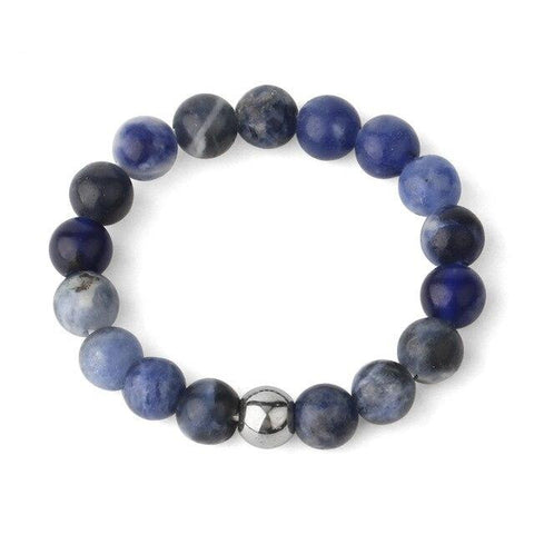 Bague Perle "Stabilité" en Sodalite