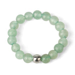 Bague Perle "Connaissance" en Aventurine Verte