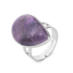 Bague Goutte "Humilité" en Améthyste