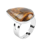 Bague Goutte "Confiance et Protection" en Œil de Tigre