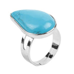 Bague Goutte "Stabilisation" en Howlite Turquoise