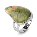 Bague Goutte "Anti-blocage" en Unakite